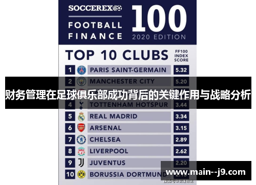 财务管理在足球俱乐部成功背后的关键作用与战略分析